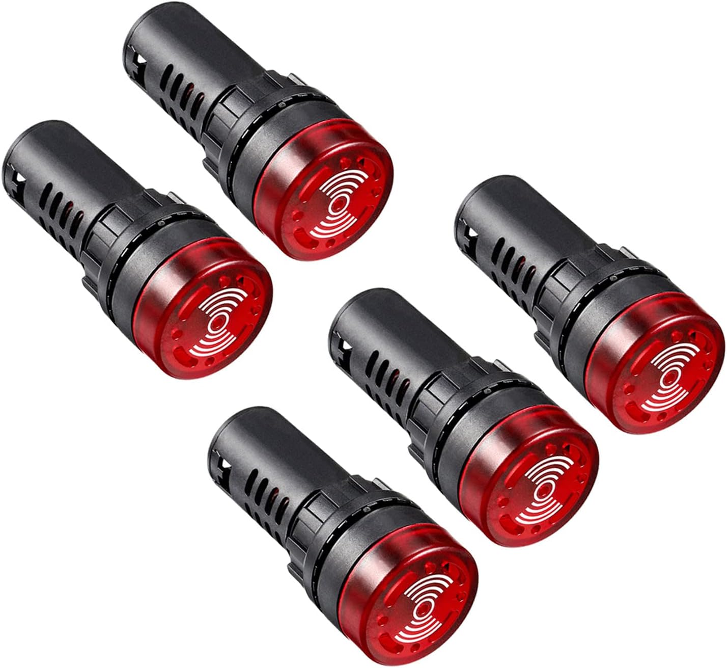 YOKIVE 5 Pcs LED Indicator Light, Panel Indicator Flashing Alarm with Buzzer, Easy