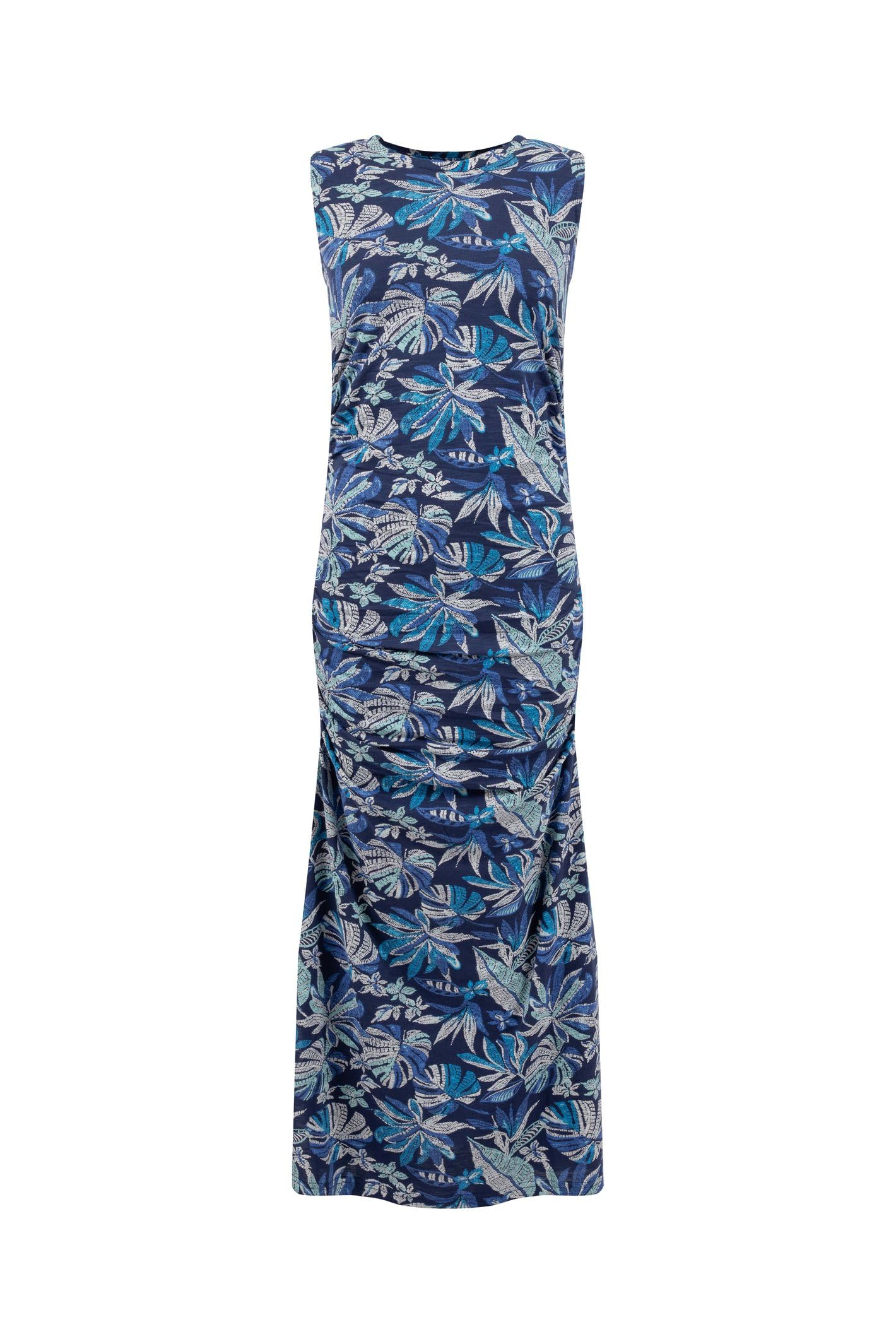 Weird Fish - Women's Sleeveless Midi Dress - Jersey - Dark Indigo - Size 14