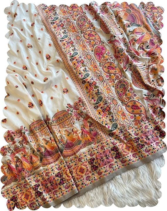 Image of SWORNOF Women's kanjivaram banarasi silk saree Zari Woven for festival Wedding silk with rich pallu Design sarees for women with Unstitched blouse piece