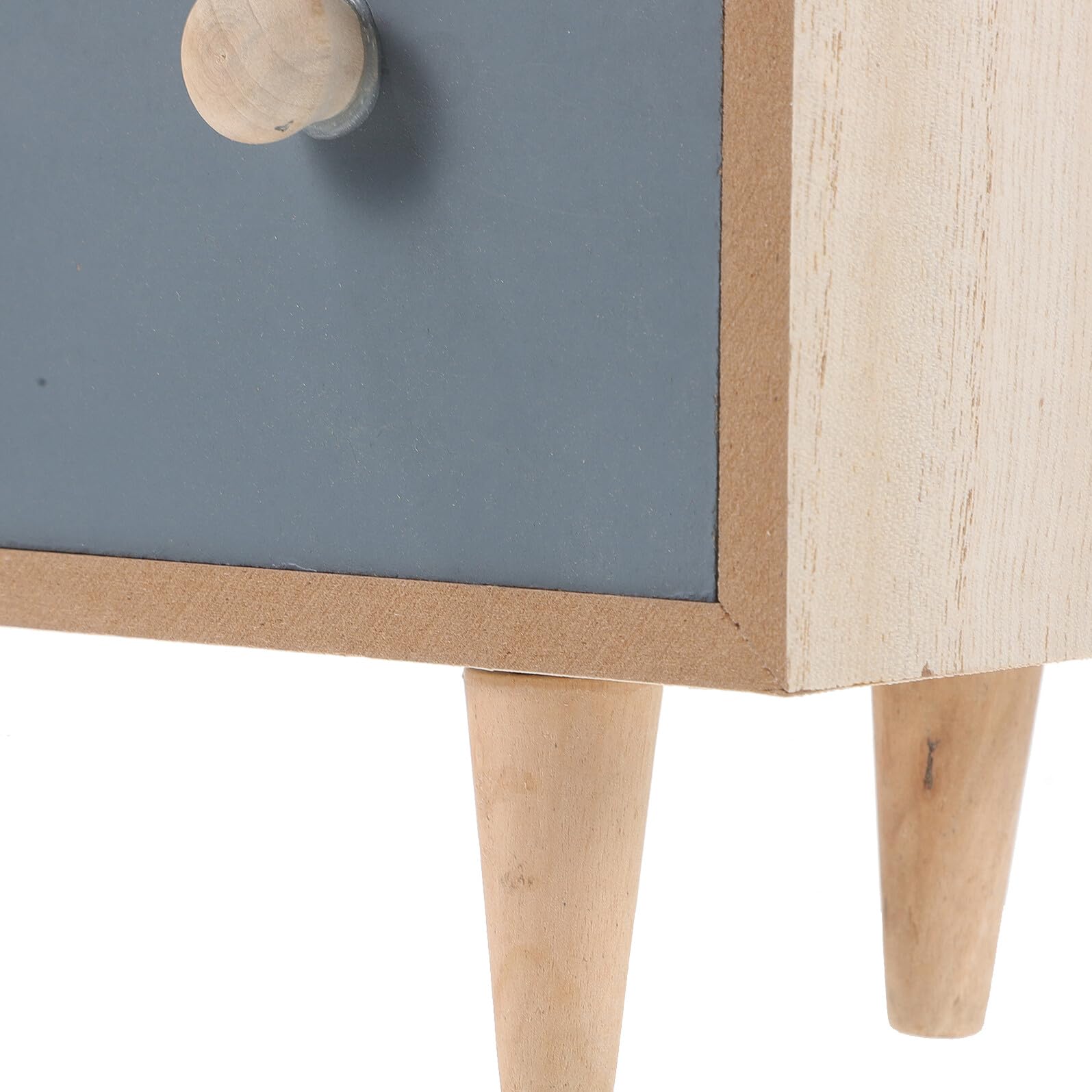 VICASKY Scatola Portaoggetti in Legno 4 Cassetti, Organizer da Scrivania Multifunzione per Cosmetici e Prodotti Cura della Pelle, Contenitore Salvaspazio per Bagno e Casa