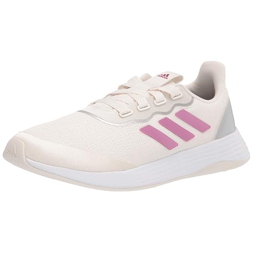 adidas Women's QT Racer Sport Running Shoe, White/White/Grey, 10