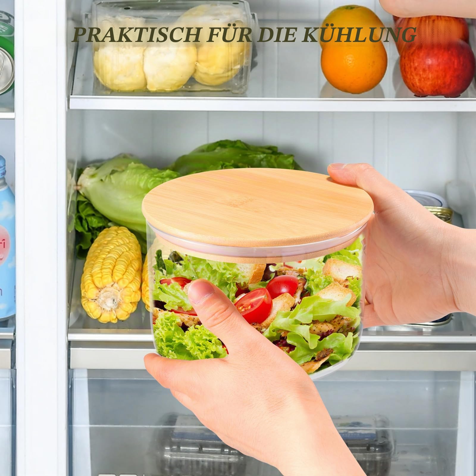 2 x Glasschüssel mit Deckel, 1600 ml Trifle-Schale für Kuchen, Salate & Desserts,Stilvolle Präsentation für Partys,Hochzeiten und besondere Anlässe