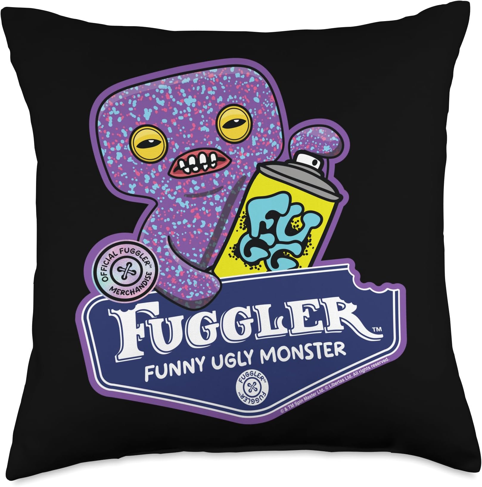 FugglerFunny Ugly Monsters Squidge Throw Pillow