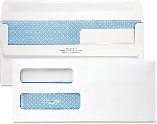 Quality Park Dbl Window Envelopes, Invoice,No.10, 4-1/8