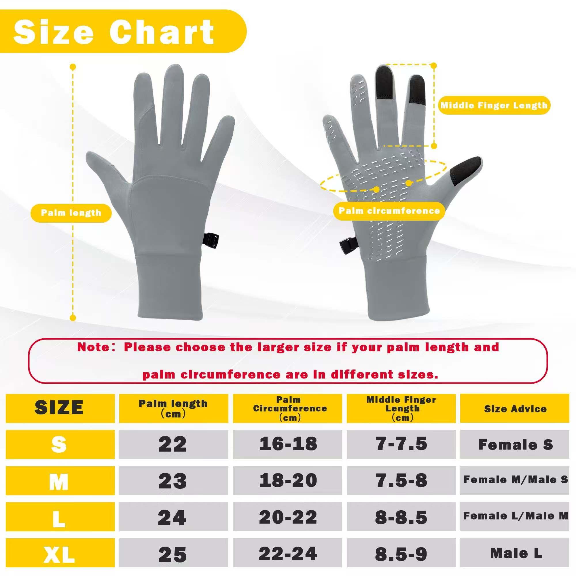 BLUEVER Guanti da Corsa, Guanti Invernali Antivento Touchscreen Guanti Sportivi Caldi Antiscivolo Idrorepellenti per Uomo Donna, Idea per Corsa, Ciclismo, Arrampicata, Escursionismo