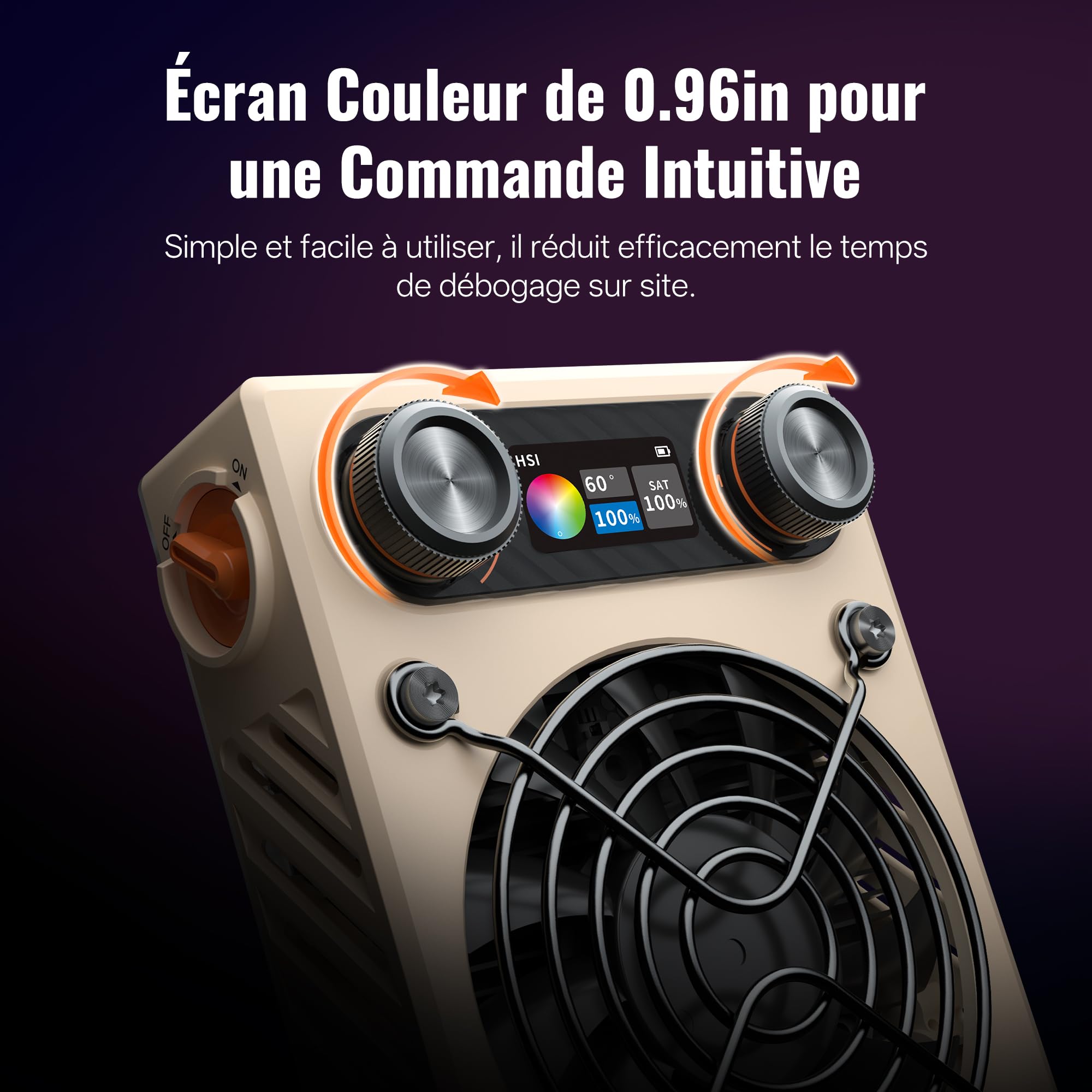 ZHIYUN FIVERAY M60 Ultra 60W RGB Lumiere Vidéo[Officiel] Lumiere LED pour Camera, Cold Shoe, Magnétique Mount, éclairage Vidéo Portable, Batterie 4500mAh, Contrôle APP&Maître-Esclave,2500K~10000K,430g