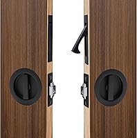 Vista 1 de Dontay Cerradura de paso de puerta de bolsillo y tirador de borde, sin bloqueo, montaje empotrado, herrajes ocultos de perfil bajo, mango plano