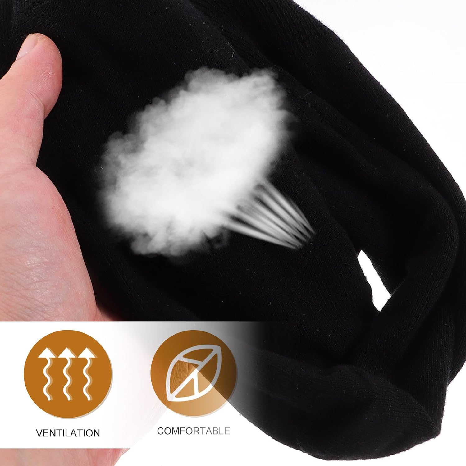 V Battery Thermal Sock Cotton Winter Foot Warmer Black | Stretchy Fit Comfortable Thermal Protection Attached Battery Pouch , No Battery Included for Cold Weather Use