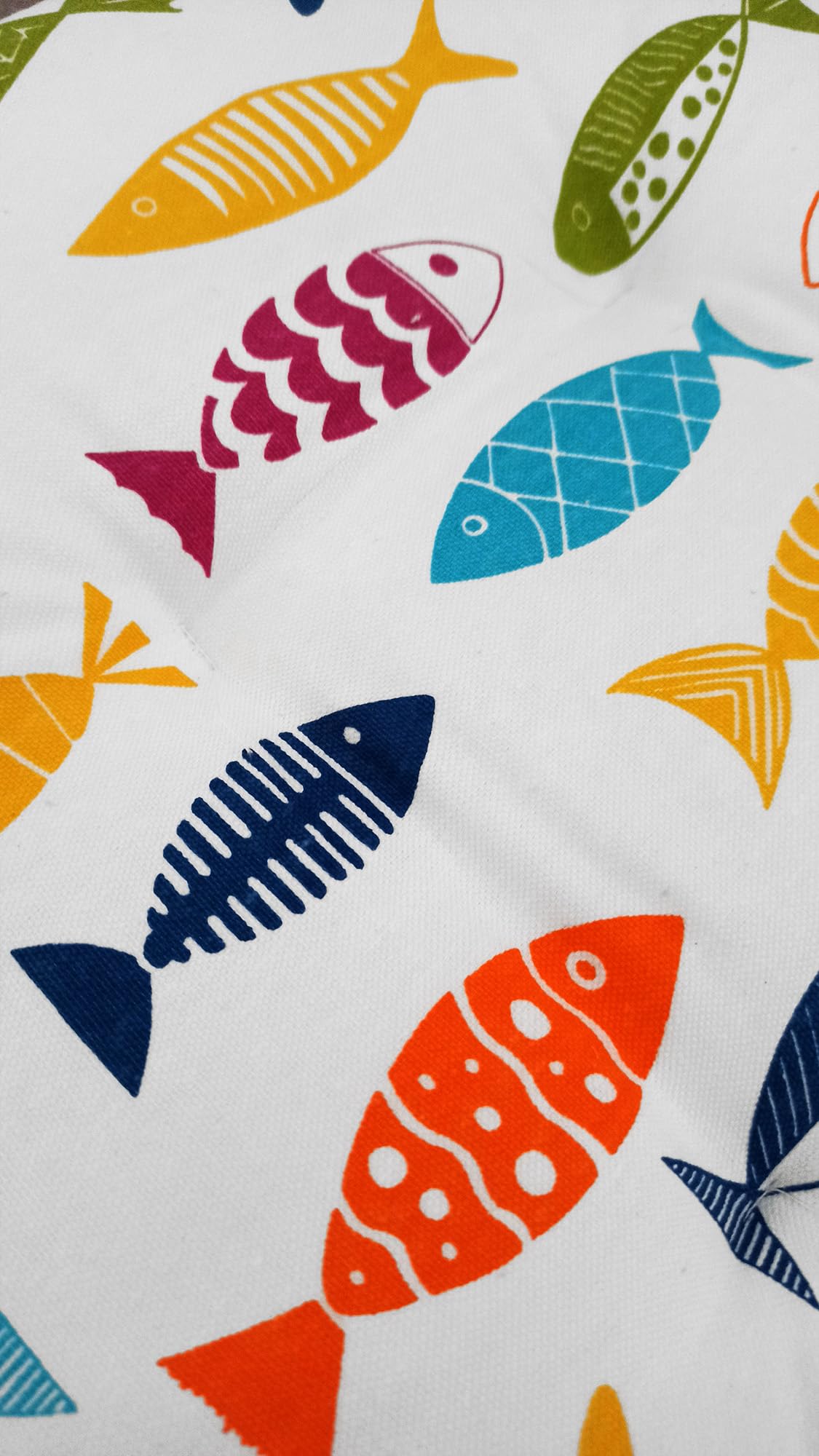 n. 4 cuscini copri sedia per cucina simpatici PESCI COLORATI Mare Multicolor Made in Italy