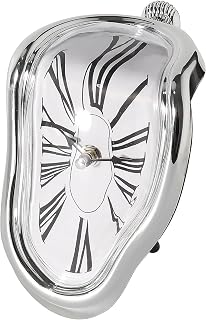 NIRVITTHAL Vintage Retro Art Melting Wall Clock Home Hanging Shelf Decor Gold (Silver) Price In India