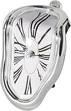 Vintage Retro Art Melting Wall Clock Home Hanging Shelf Decor Gold (Silver)