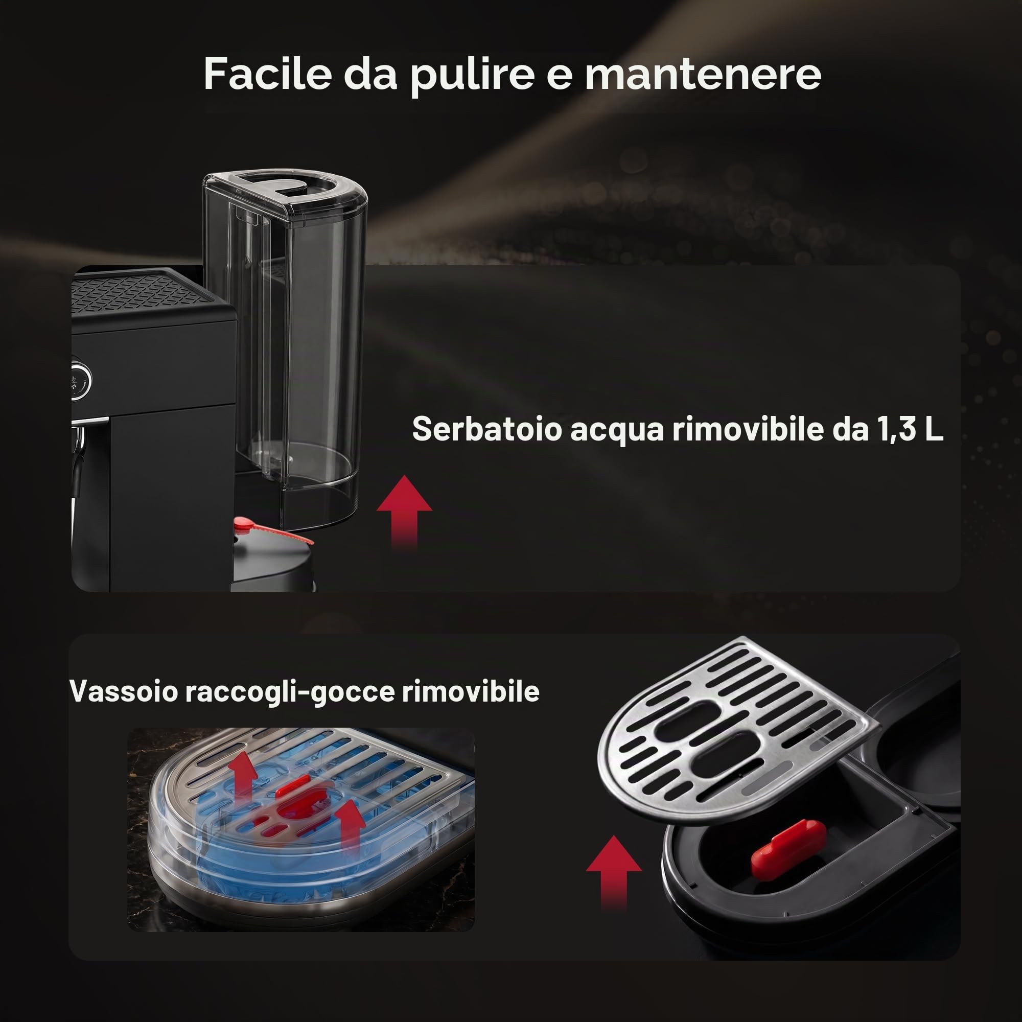 HIBREW Macchina da Caffè Espresso Programmabile con Display LED e Manometro