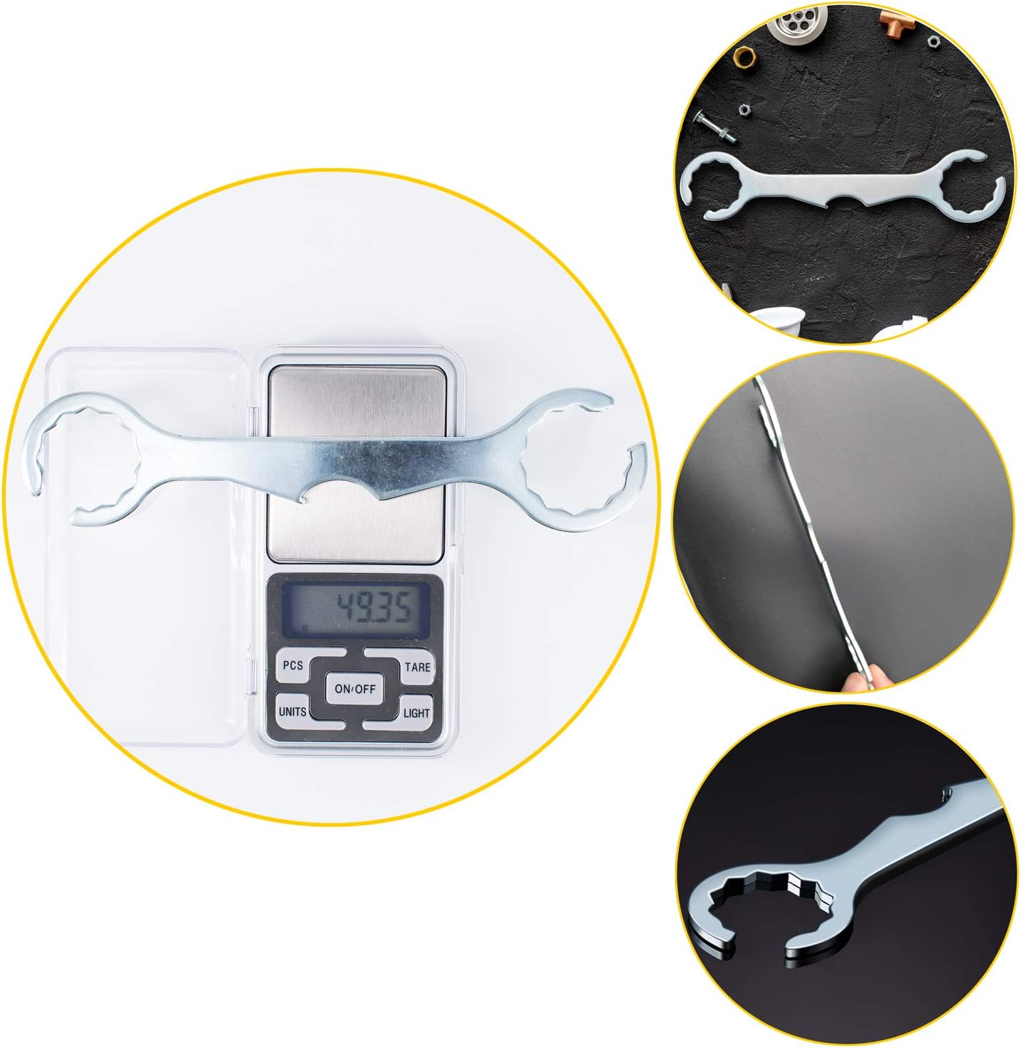 MiDube Beer Faucet Wrench, Stainless Steel Superior Tool Multi-function Spanner Wrench for Tap Beer Tower Coupler Multi-Use Faucet Key Tool Removal, 1PCS Sliver