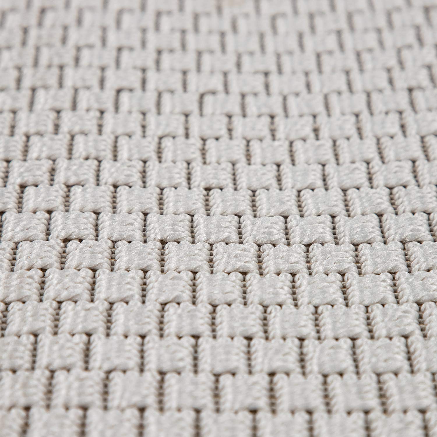 Paco Home Alfombra Exterior Terraza Balcón Cocina Lisa Moderna Crema Beige, tamaño:60x100 cm