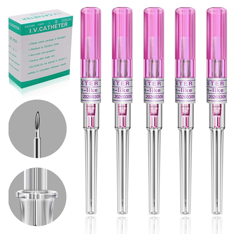 Agulhas cateter para piercing 20G Lyuxzad, pacote com 50 unidades