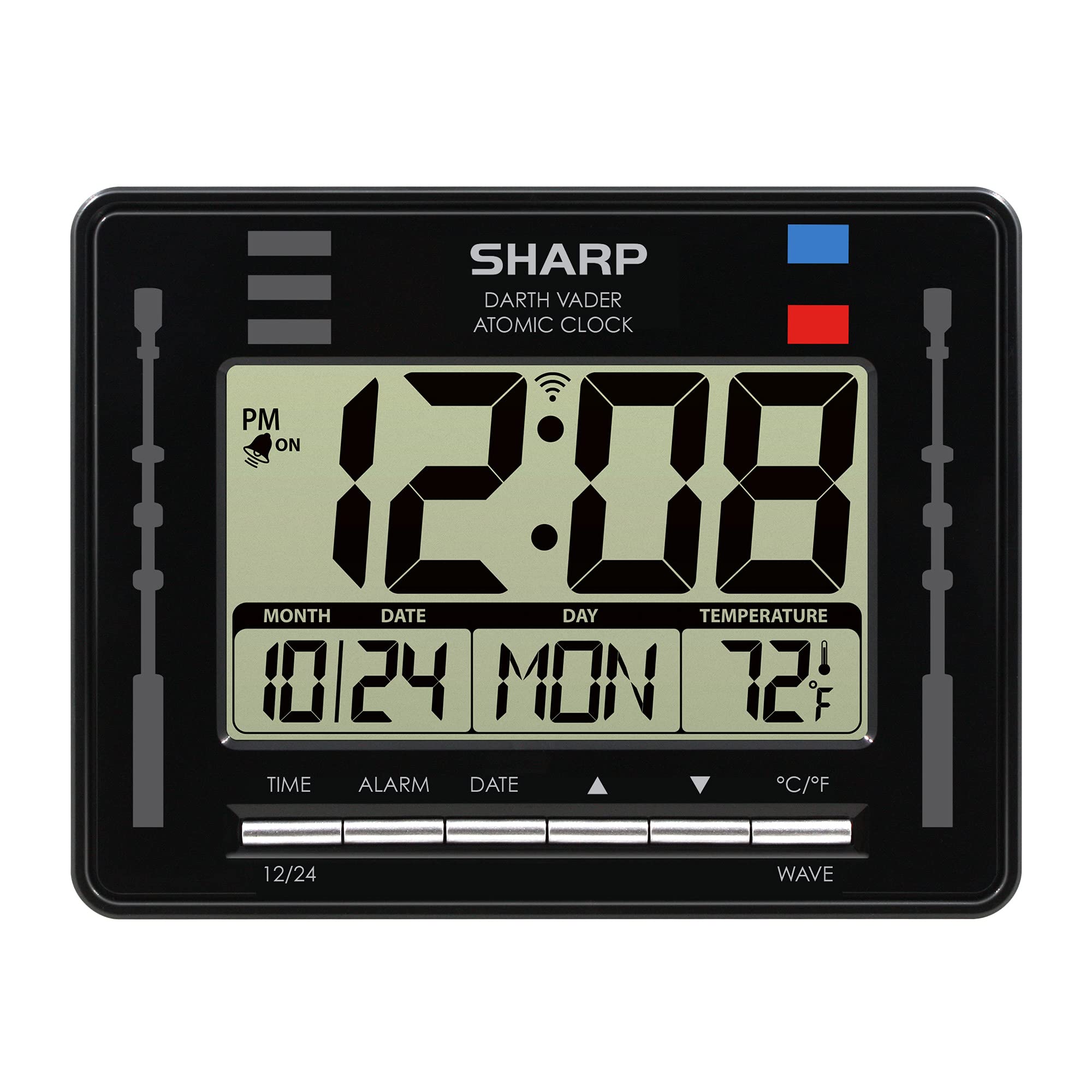 Star Wars Darth Vader Atomic Desktop Clock By Sharp Auto Set Digital 