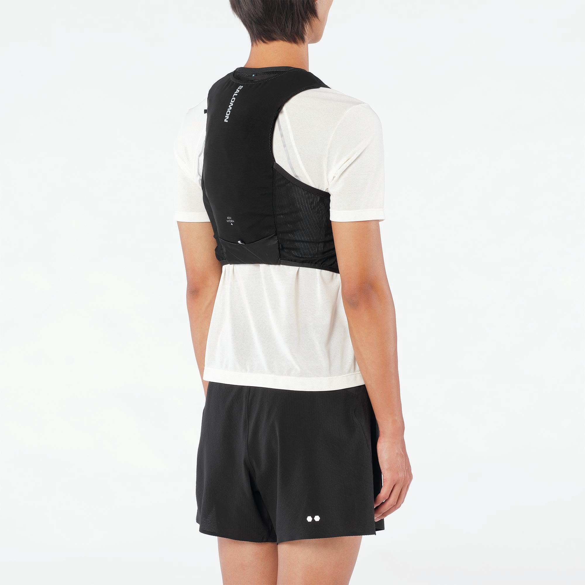 Salomon Adv Hydra Vest 4 Chaleco para correr con Flask incluido Unisex, Comodidad y estabilidad, Rápido acceso a la hidratación, Simplicidad