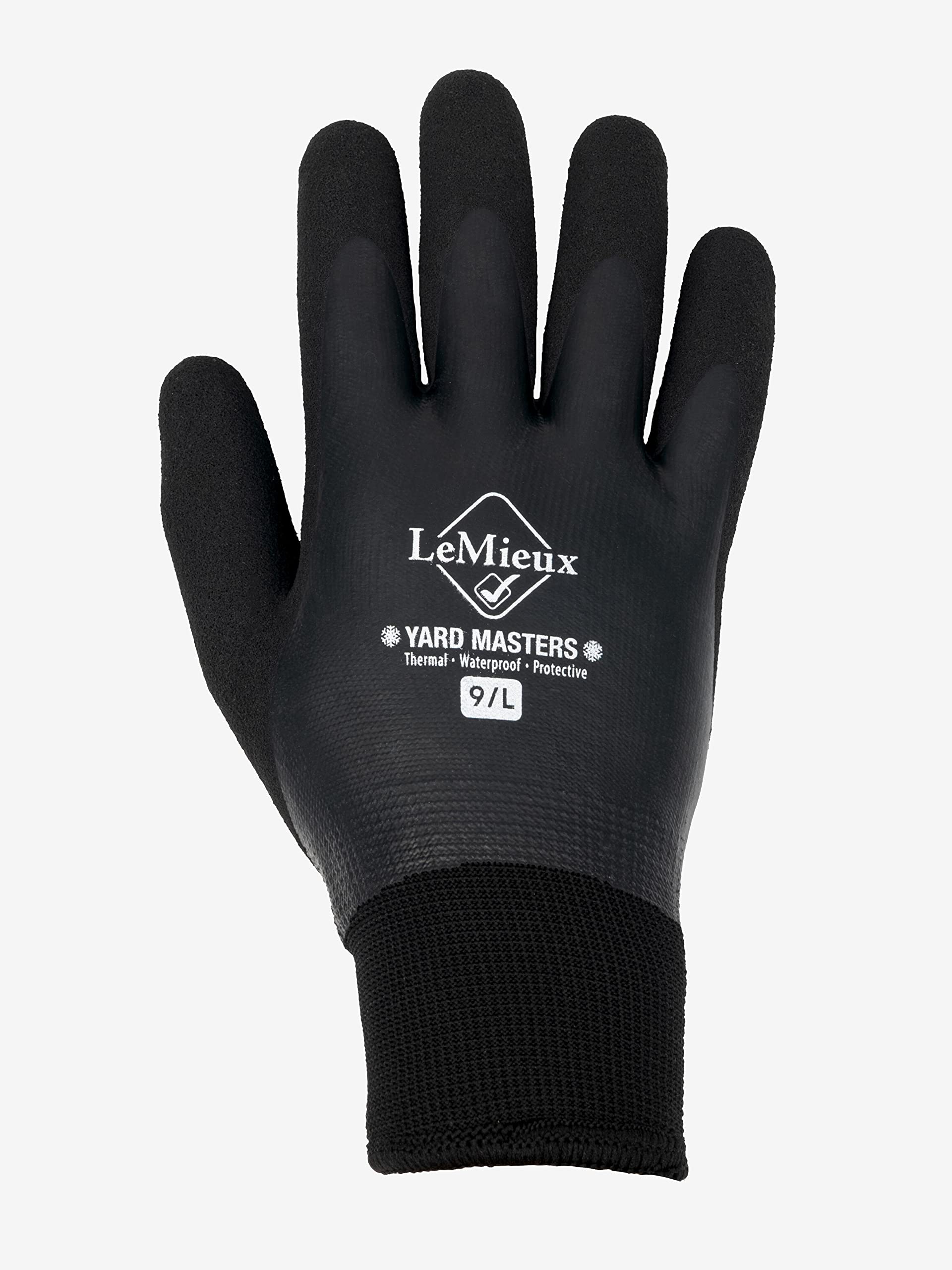 LeMieux Unisex Thermal Work Gloves in Black with Soft Warm Fleece Lining - Waterproof Hand Cover - Comfortable Fit Horse Equestrian Accessory - Small — image 1