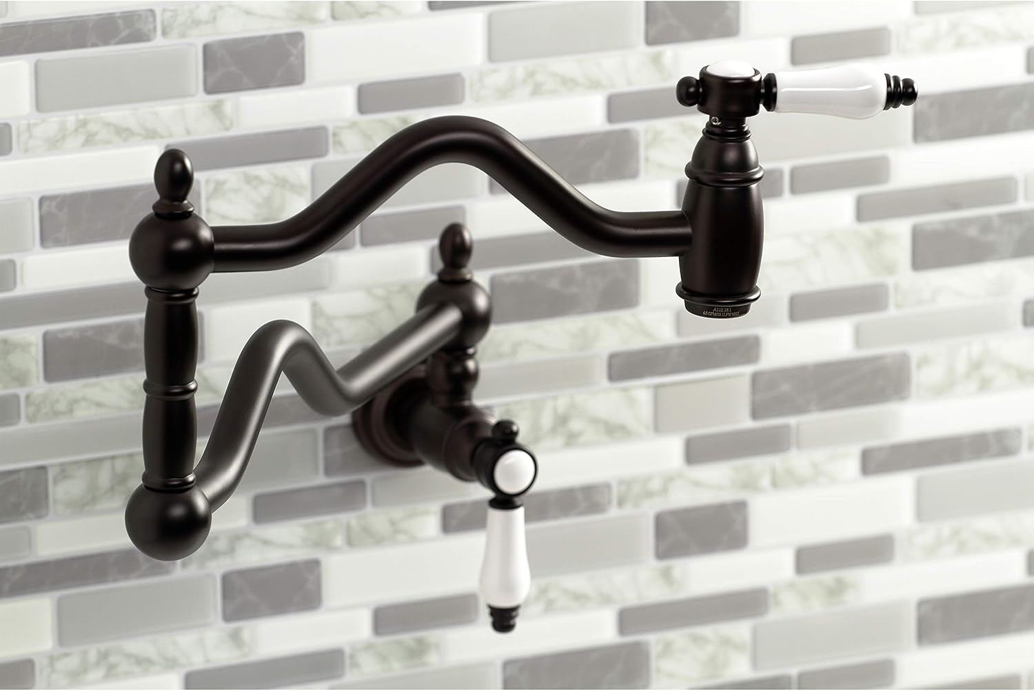 Kingston Brass KS2105BPL Bel-Air Wall Mount Pot Filler, Maximum 22-Inch Spout Reach, Oil Rubbed Bronze