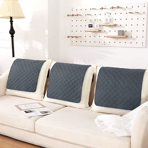 Moukeren 3 Pieces Recliner Headrest Protector Headrest Cover for Recliner