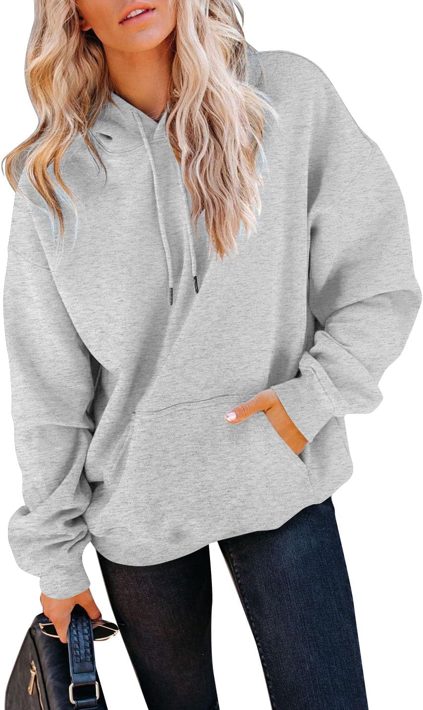 Orchidays Women's Casual Pocket Hoodies Long Sleeve Fashion Drawstring Pullover Tops