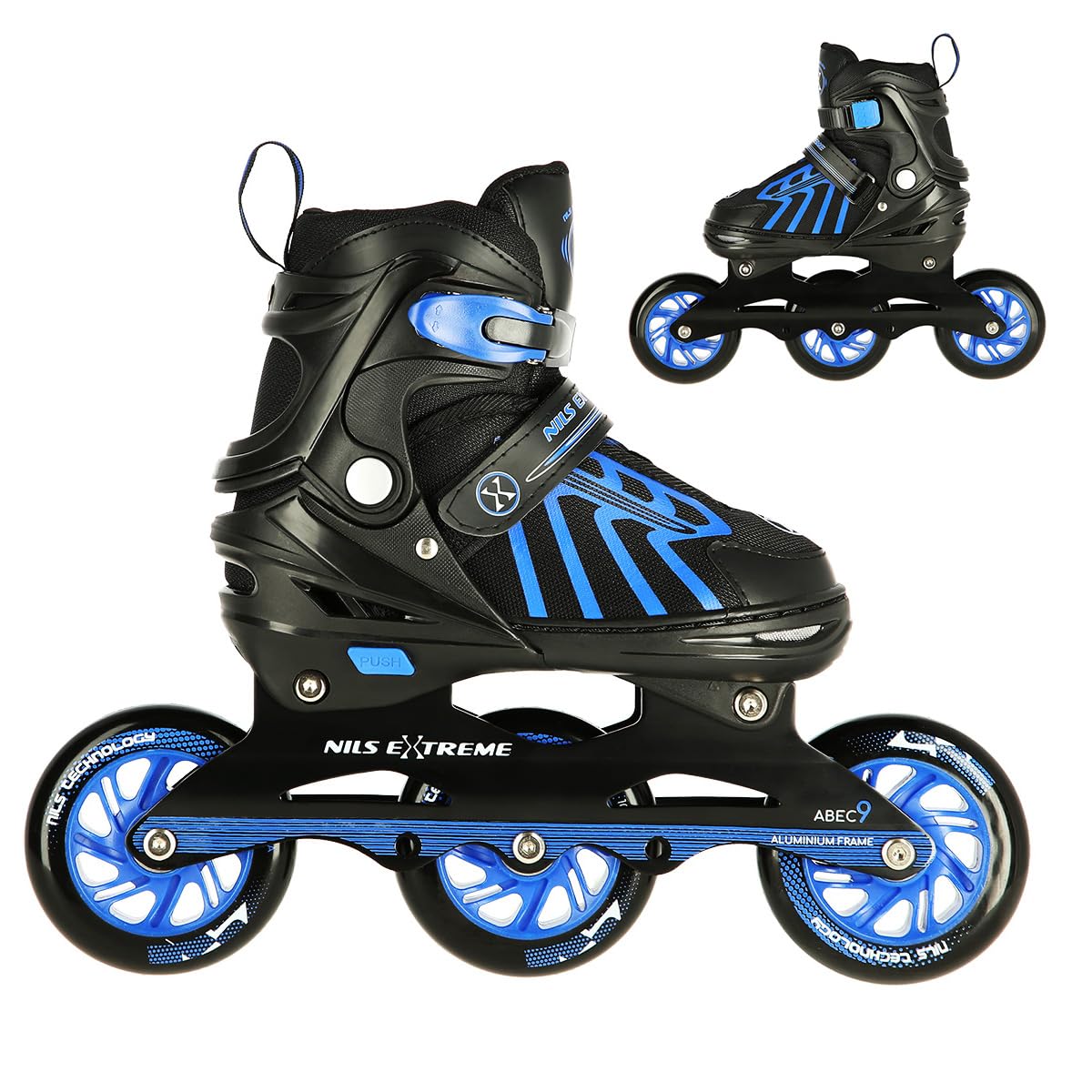 Nils Extreme Mio Inline Skates, Colour: Dark Blue, Size: S (29-33)