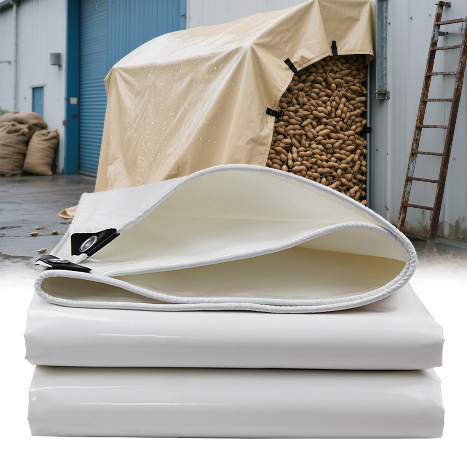 Lona de PVC de 400 g/m² impermeable para uso al aire libre y camping en tamaño X