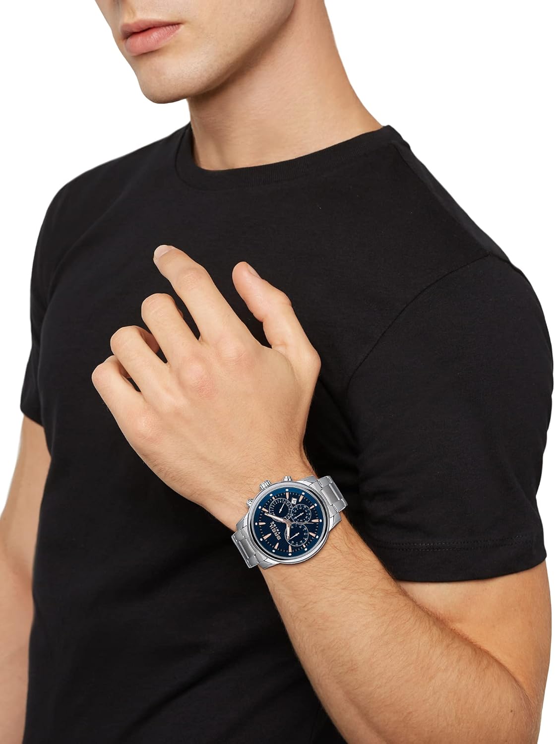 Breil Orologio UOMO CALIBER quadrante MONO-COLORE BIANCO movimento SOLO TEMPO - 3H QUARZO e BRACCIALE ACCIAIO ARGENTO EW0646