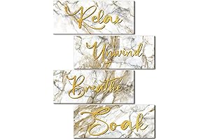 Modern Style Gold Wall Decor for a Relaxing Bathroom Ambiance by Wall26...