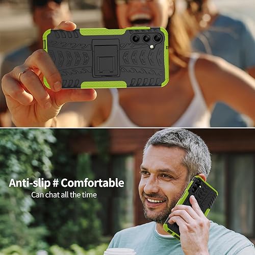 Miniatura 6 de Funda para Samsung Galaxy A14 4G5G con 2 protectores de pantalla, grado militar, a prueba de golpes, resistente, resistente, con función atril para