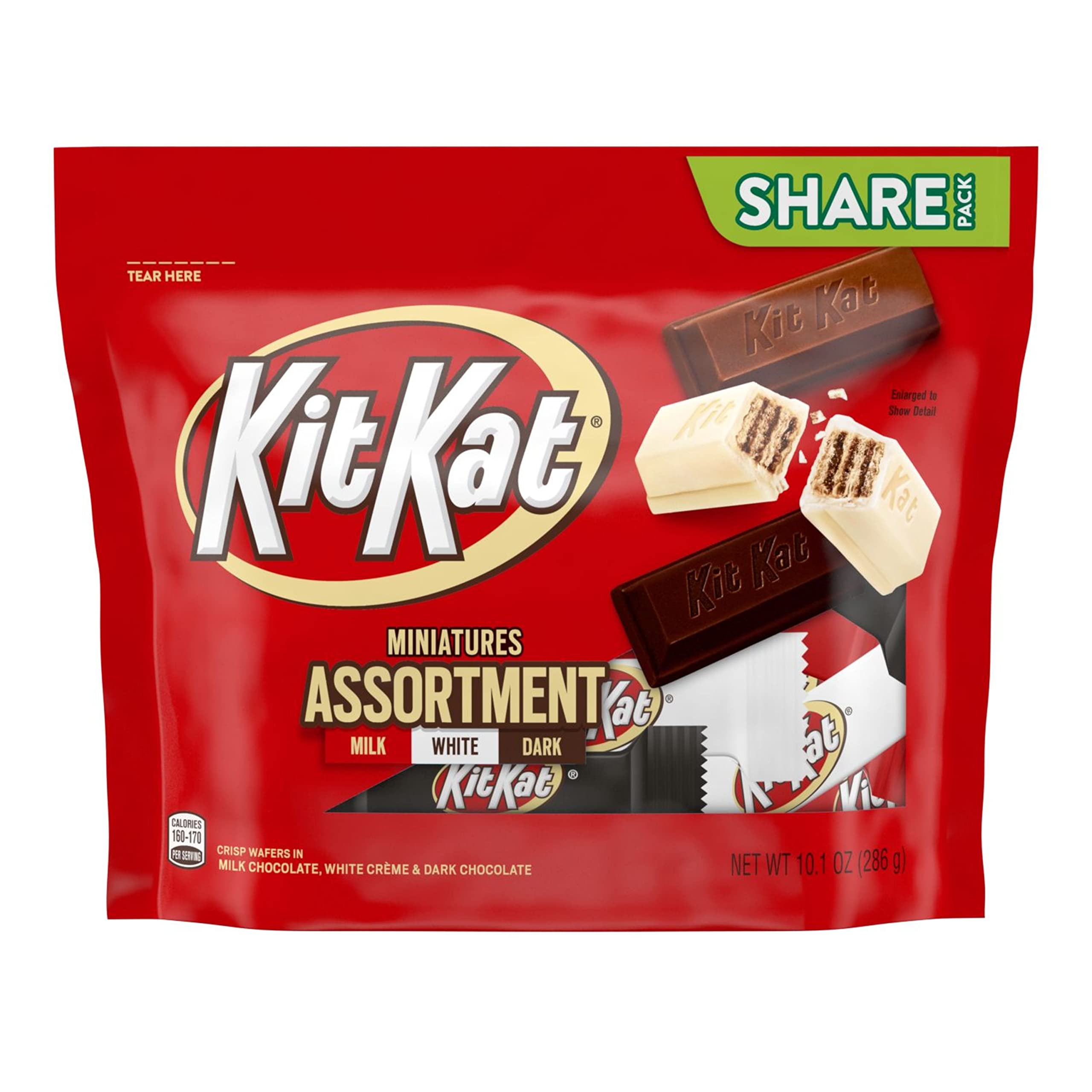 KIT KAT Miniatures Assortment Candy, Individually Wrapped, 10.1 oz Pack