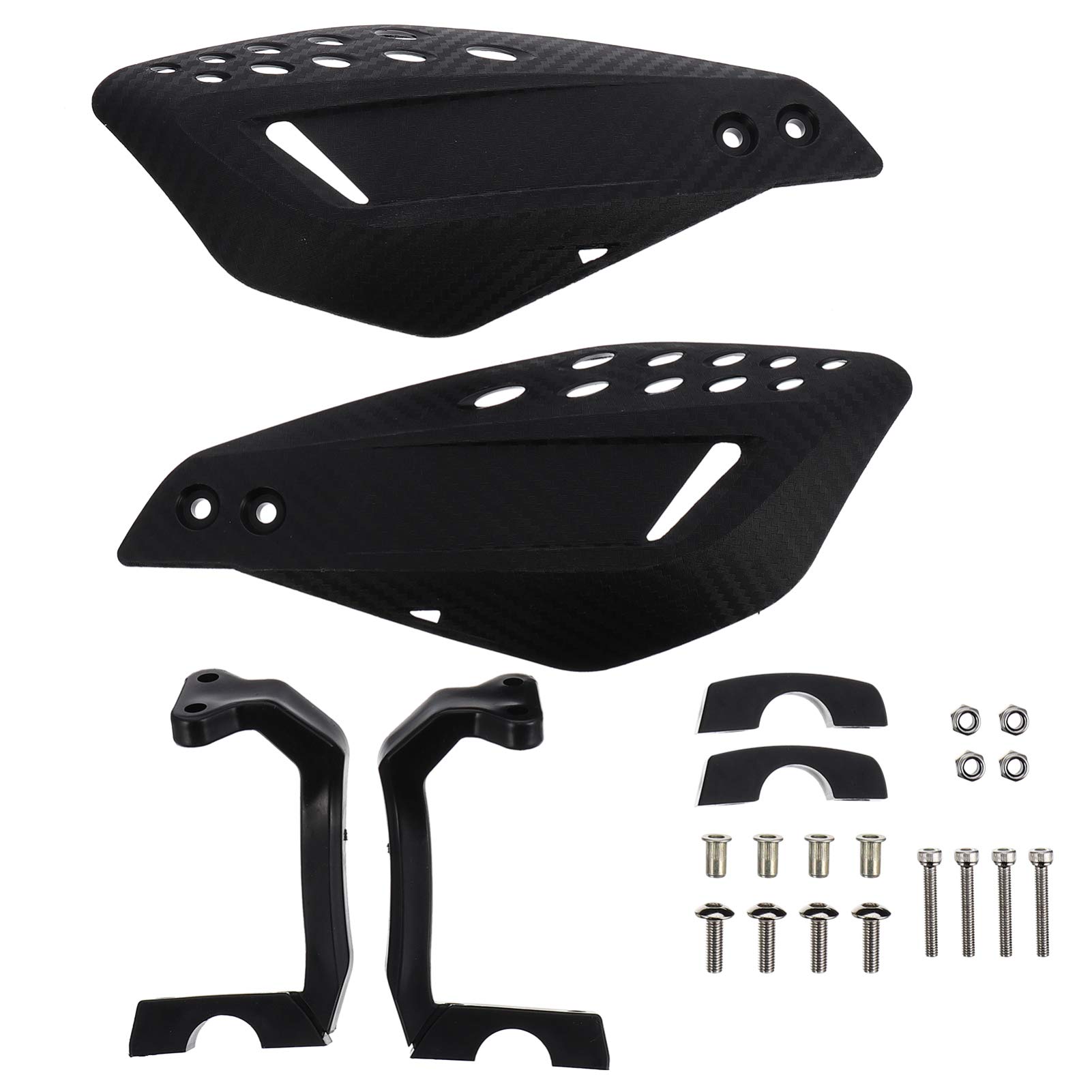 BESPORTBLE2pcs Handlebar Hand Brush Guards Handguards Assy for Motocross Motorcycle Off-road Pit Dirt Bike ATV Black