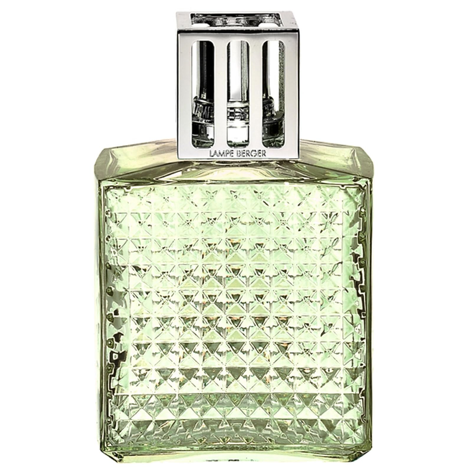 Lampe Berger Diamant Green Glass Diffuser – French-Made Air Freshener & Home Fragrance Lamp (5 inches Tall) – Catalytic Odor Eliminator for Home, Kitchen, Bathroom - Luxury Scented Oils not Included