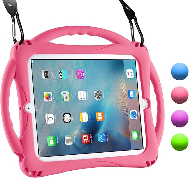 iPad 2 Case for Kids,TopEsct Shockproof Silicone Handle Stand Case for Apple iPad 2nd Generation,iPad 3rd Generation,iPad 4th Generation (Pink)