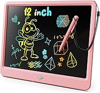 Vista 10 de KOKODI Tableta de escritura LCD, regalos para niños y niñas de 3 años, tableta de dibujo de 10 pulgadas, tablero colorido para garabatear