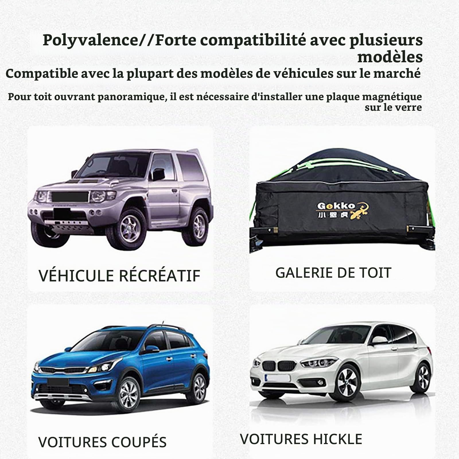 Barres De Toit Universelles (Fixes MagnéTiques), DiamèTre De La Ventouse (10 Cm), Barres Transversales RéGlables, Charge De Barre Transversale Unique > 100 Kg,113cm