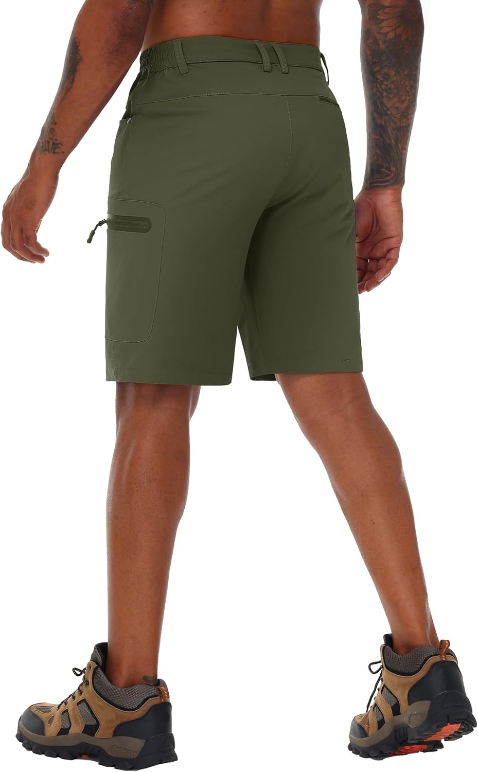 TACVASEN Men's Hiking Cargo Shorts 10" Quick Dry Lightweight Casual Summer Outdoor Golf Shorts with 5 Zipper Pockets - Image 3