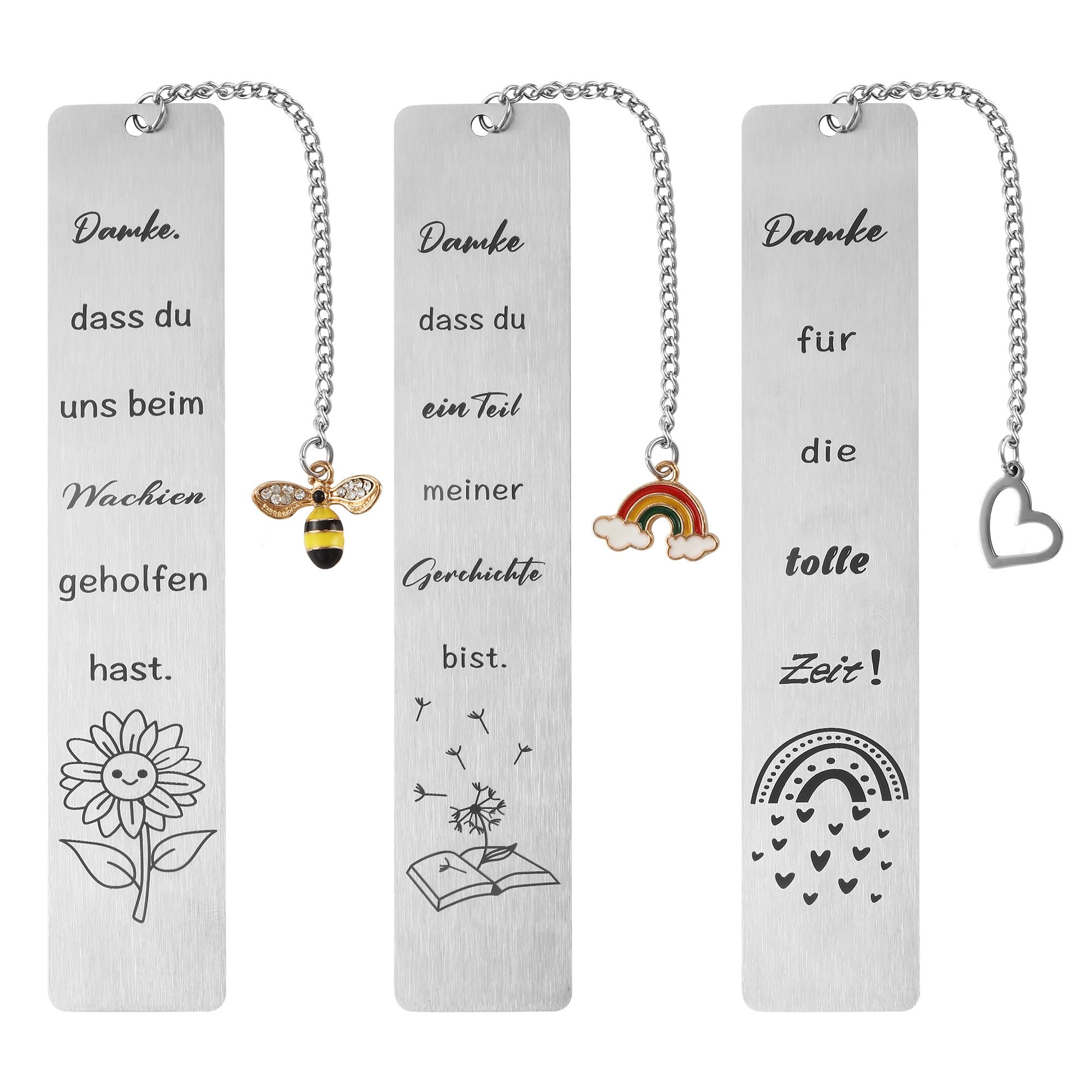 3 Marcapaginas personalizado, Marcapáginas motivador metálico, marcadores amistad inspiradores personalizados,Regalo Mujer Hombre Maestra Profesora Alumnos Amigos Graduación NavidadCumpleaños