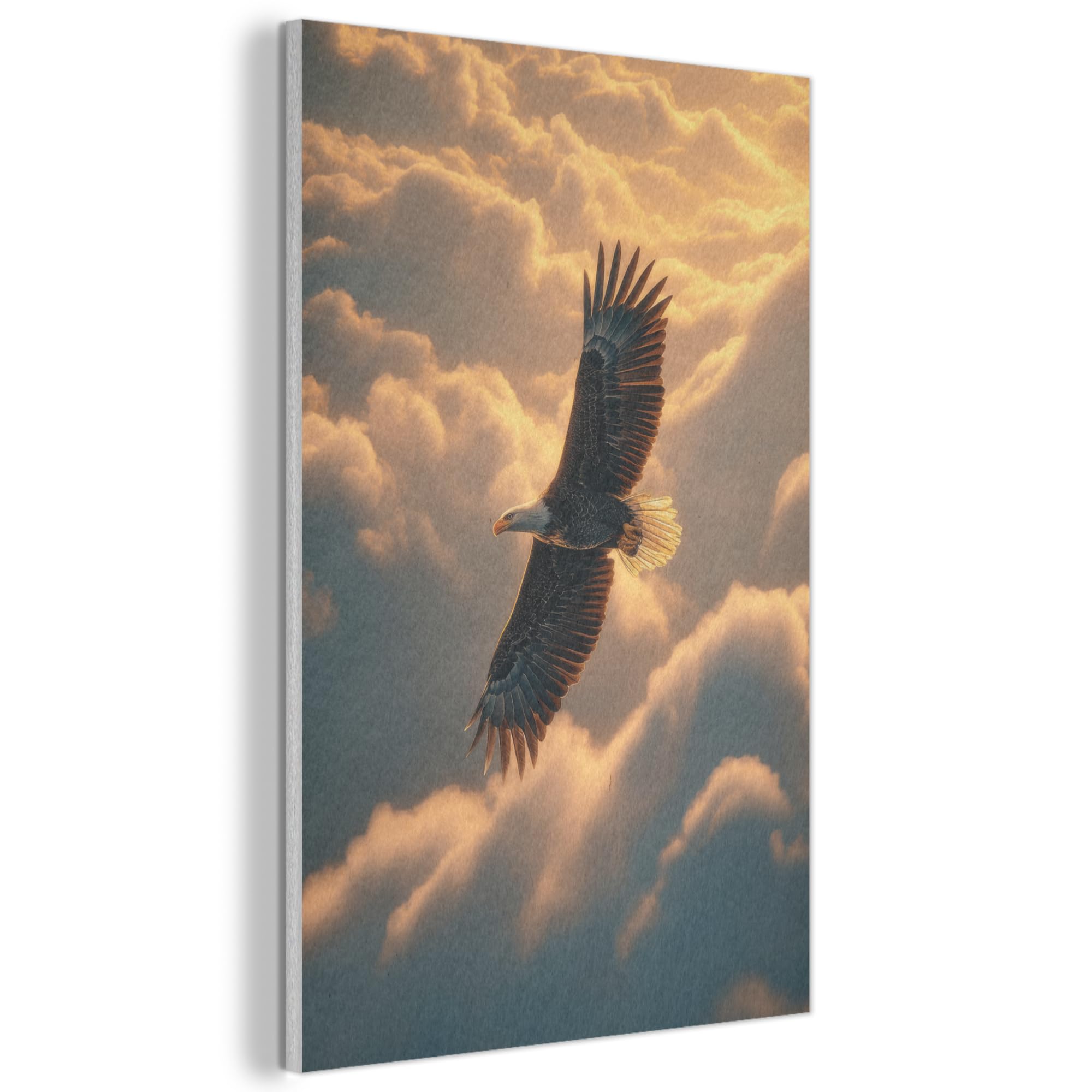 MuchoWow© Felt Panel 40x60 cm House Touch for Living Space Modern Visuals Decoration Wall Art Eagle - Clouds - Sun