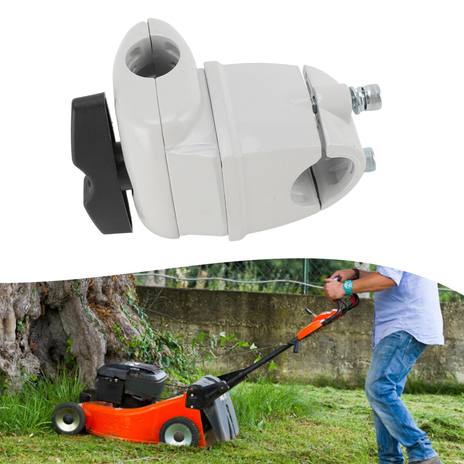 Buachois Pince de Support de Poignée de Coupe-Bordures, Support de Guidon de Tondeuse à Gazon, Support de Poignée en Aluminium de Main pour Coupe-Bordures FS 120 130 131 110 111 90 91 89 200