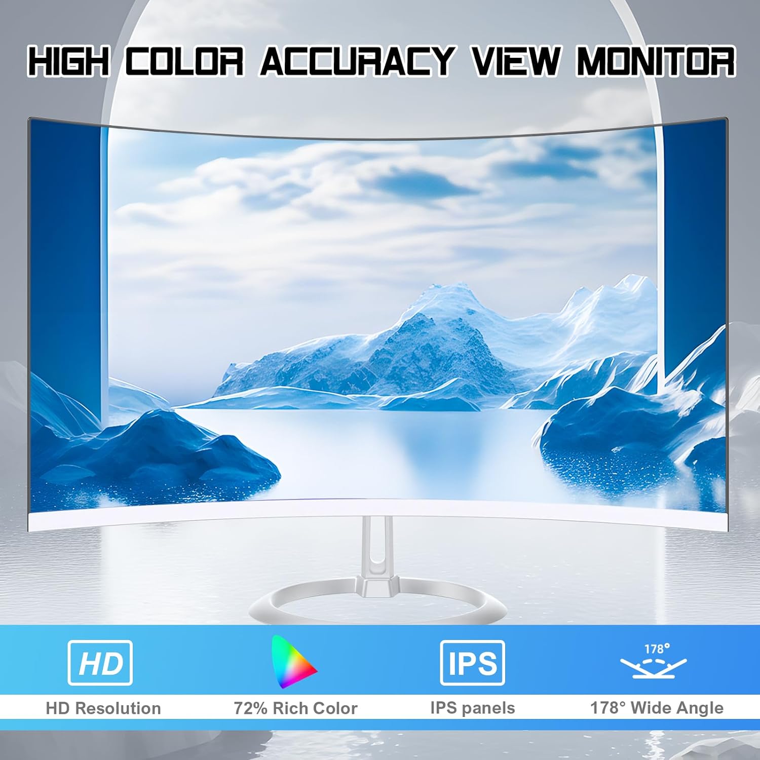 All-in-One Desktop Computer PC, 24” FHD Curved Display Monitor I3-8100T Quad-Core Processor 16GB RAM 512GB SSD Desktop, WiFi Bluetooth Keyboard & Mouse for Home Business Office Gaming