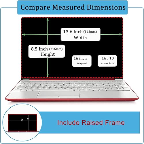Miniatura 2 de Protector de pantalla de vidrio templado de 16 pulgadas para universal de 16 pulgadas con relación de aspecto 16:10 para portátil
