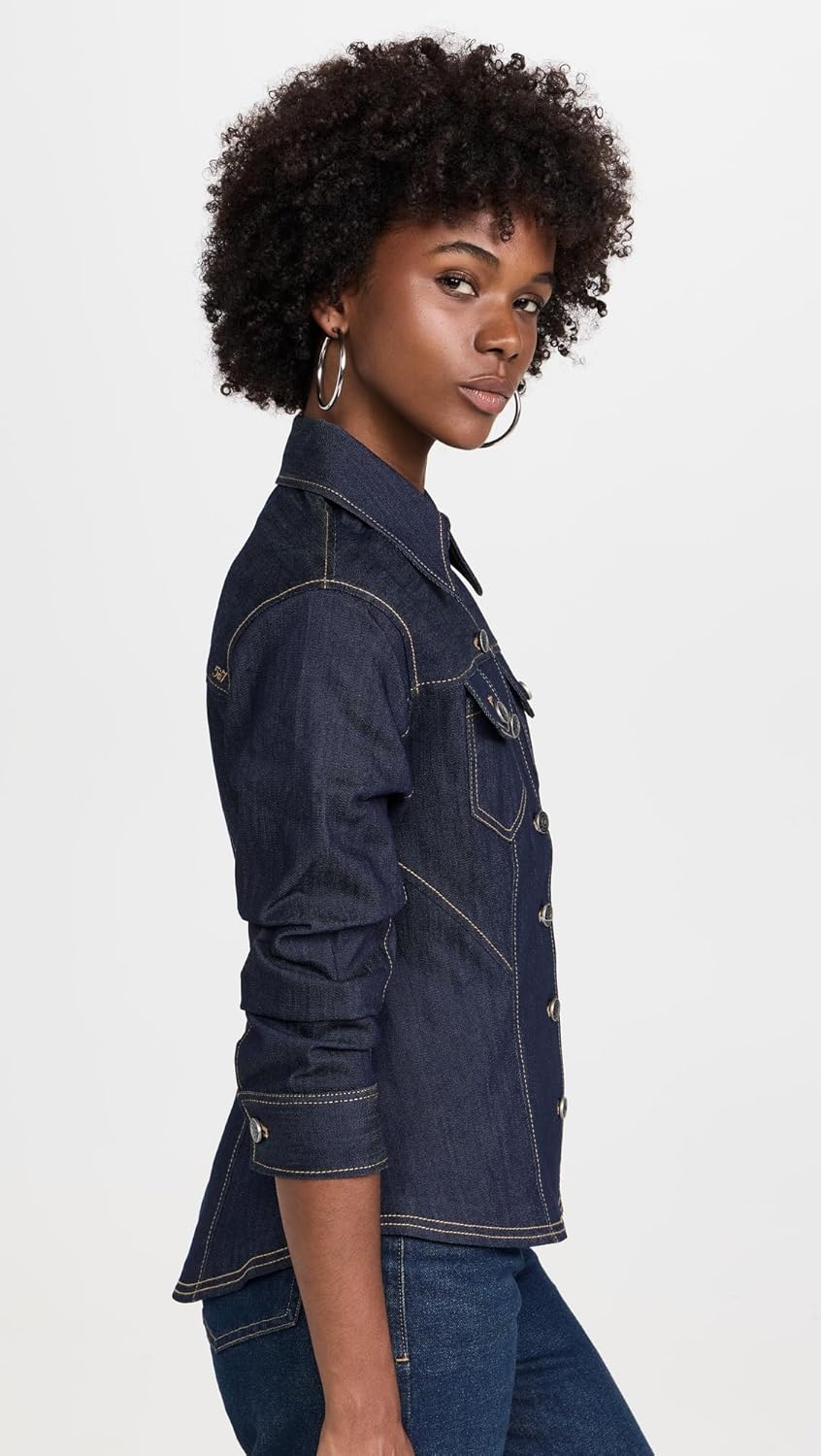 Cinq à Sept Women's Denim Scrunched Canyon Jacket - Image 4
