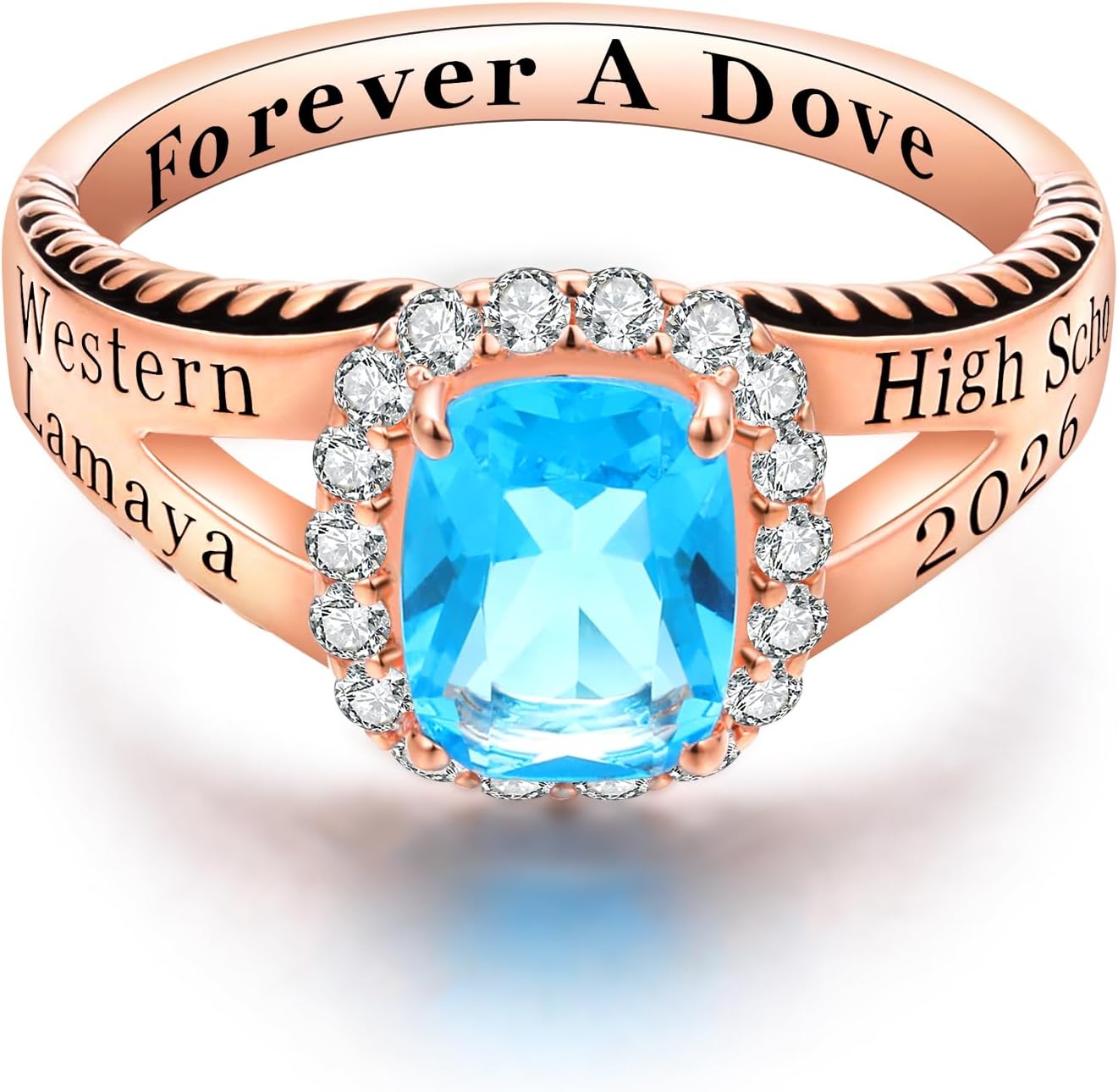 Official Mementos USA Premium Custom Women's Class Rings for High School and College, USA Made, Best Sellers, Genuine Silenium, 925 Sterling Silver or Solid 10kt Gold Graduation Ring, Personalized Birthstone Class Of 2025 2026 2027 Ring, Graduation Gift