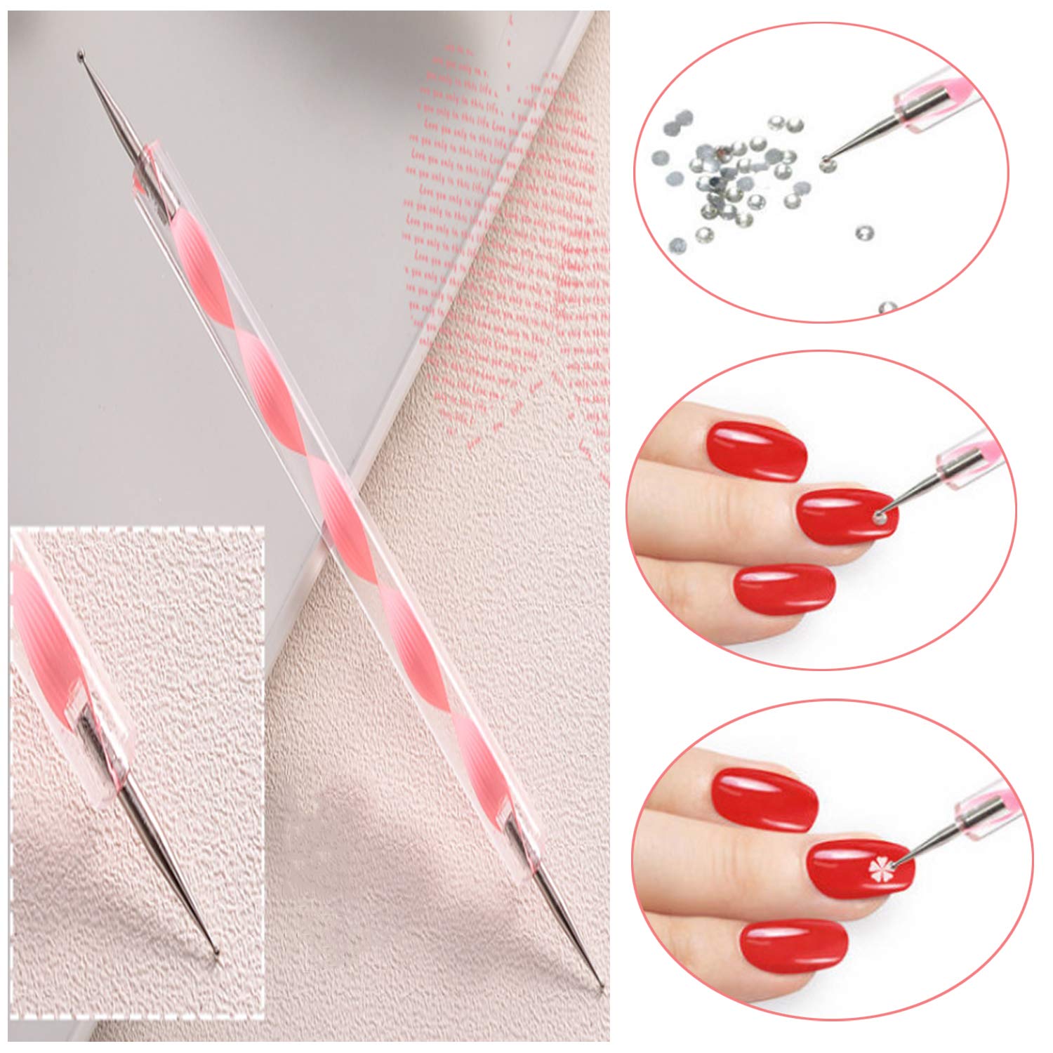 Kit de Strass pour Ongles - 8 Boîtes d'Art d'Ongle, Décorations 3D, Cristaux, Diamants, Paillettes avec Pince à Épiler et Picker