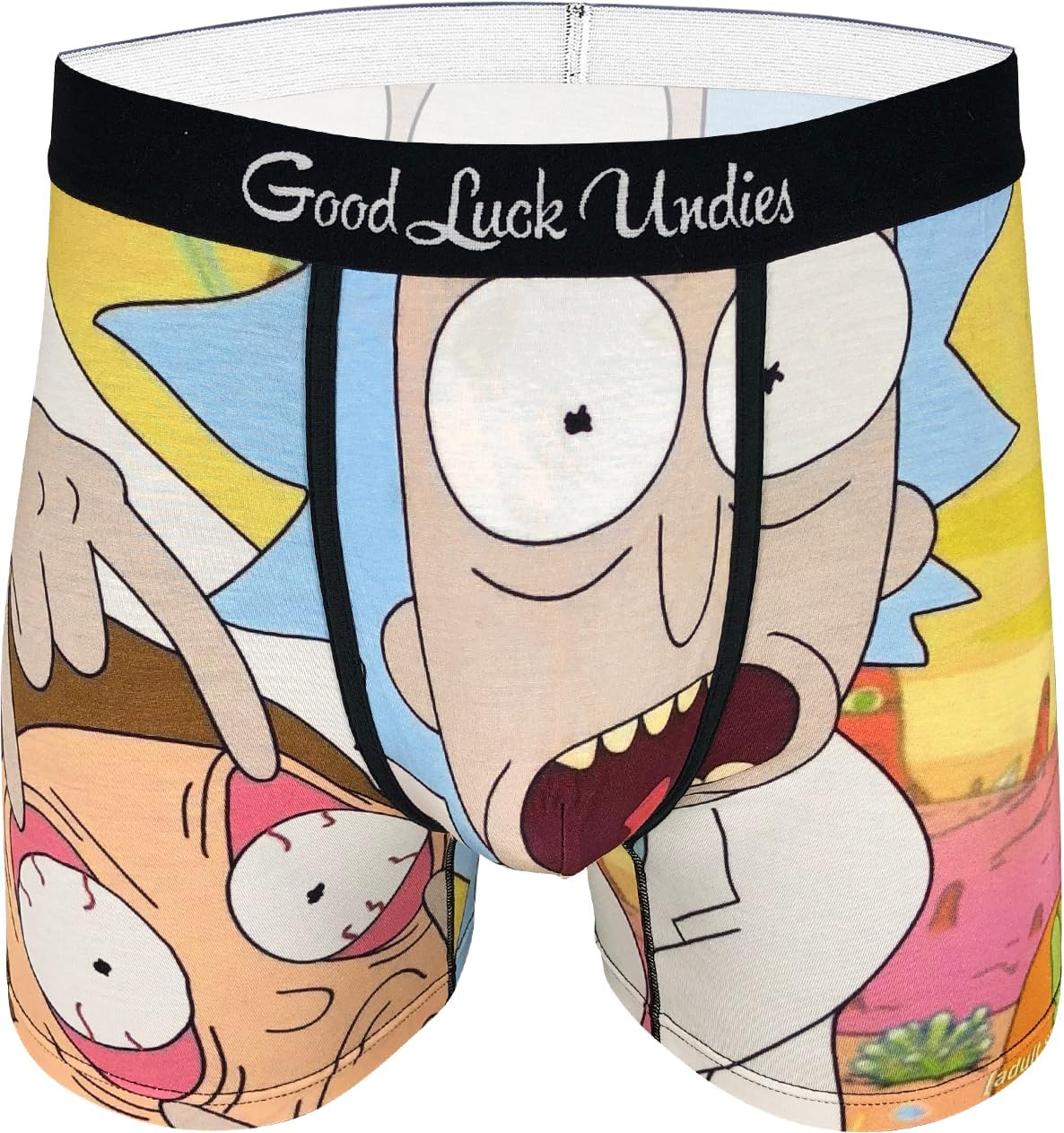 Good Luck Undies Men's Rick and Morty Boxer Brief Underwear