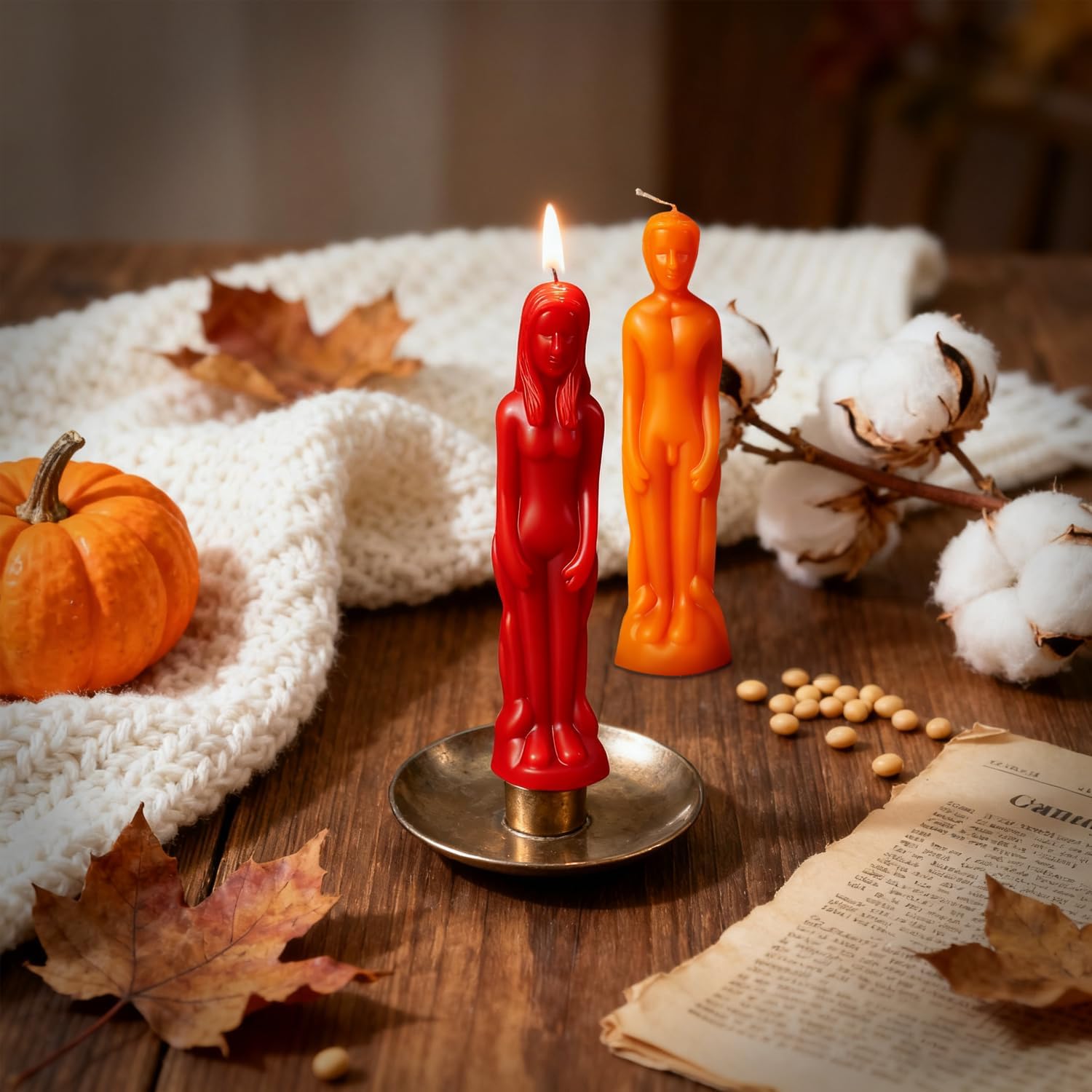 2PCS Candle Mold, Silicone Human Women Men Shaped Candle Molds for Candle Making, Body Candle Molds, Soap Mold, Wedding and Party Ornaments Supplies Home Aesthetic