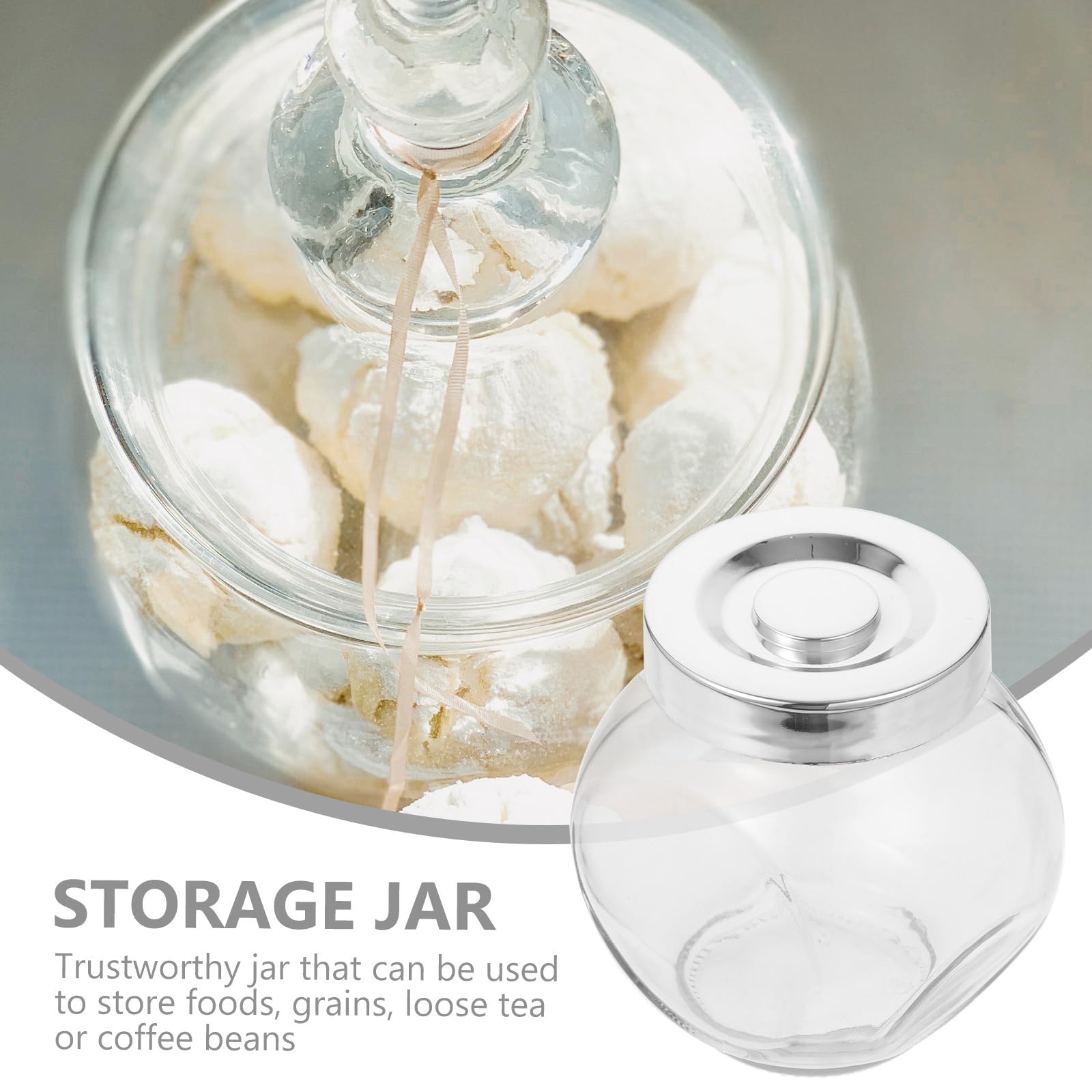 OUNONA 10 Stück 180ml Transparente Glas Lebensmittelgläser mit Dickwandigem Glas und Luftdichtem Pp Deckel für Selbstgemacht Bastelarbeiten und Aufbewahrung