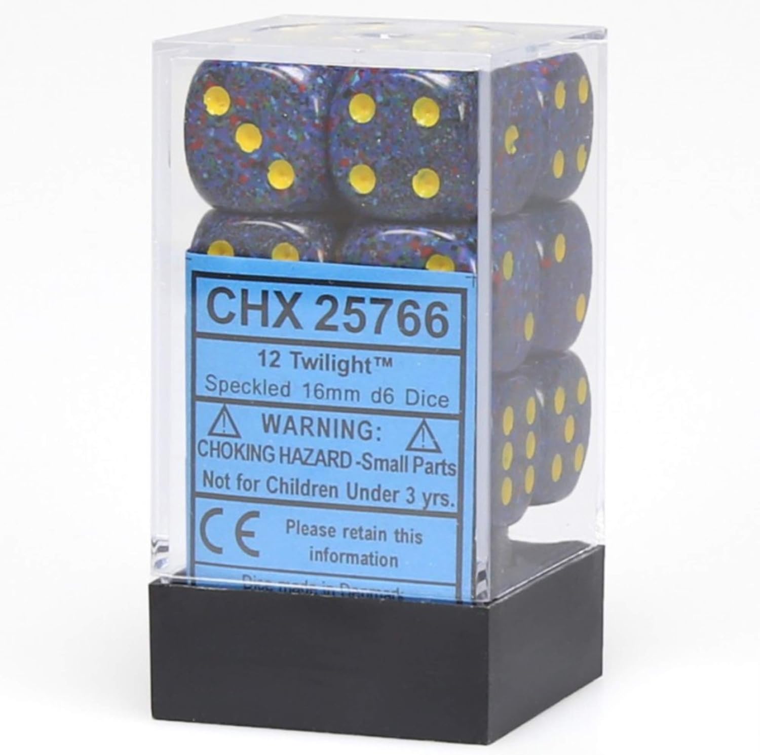 Chessex 25766 Speckled® 16mm d6 Twilight™ Dice Block™ (12 dice)
