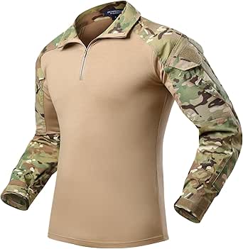 Mymyguoe Camouflage Suit Men's Paintball Combat Shirt Tactical Trousers Long Sleeve With 1/4 Zip Airsoft Clothing Set Tactical Jacket Uniform Military - View #7